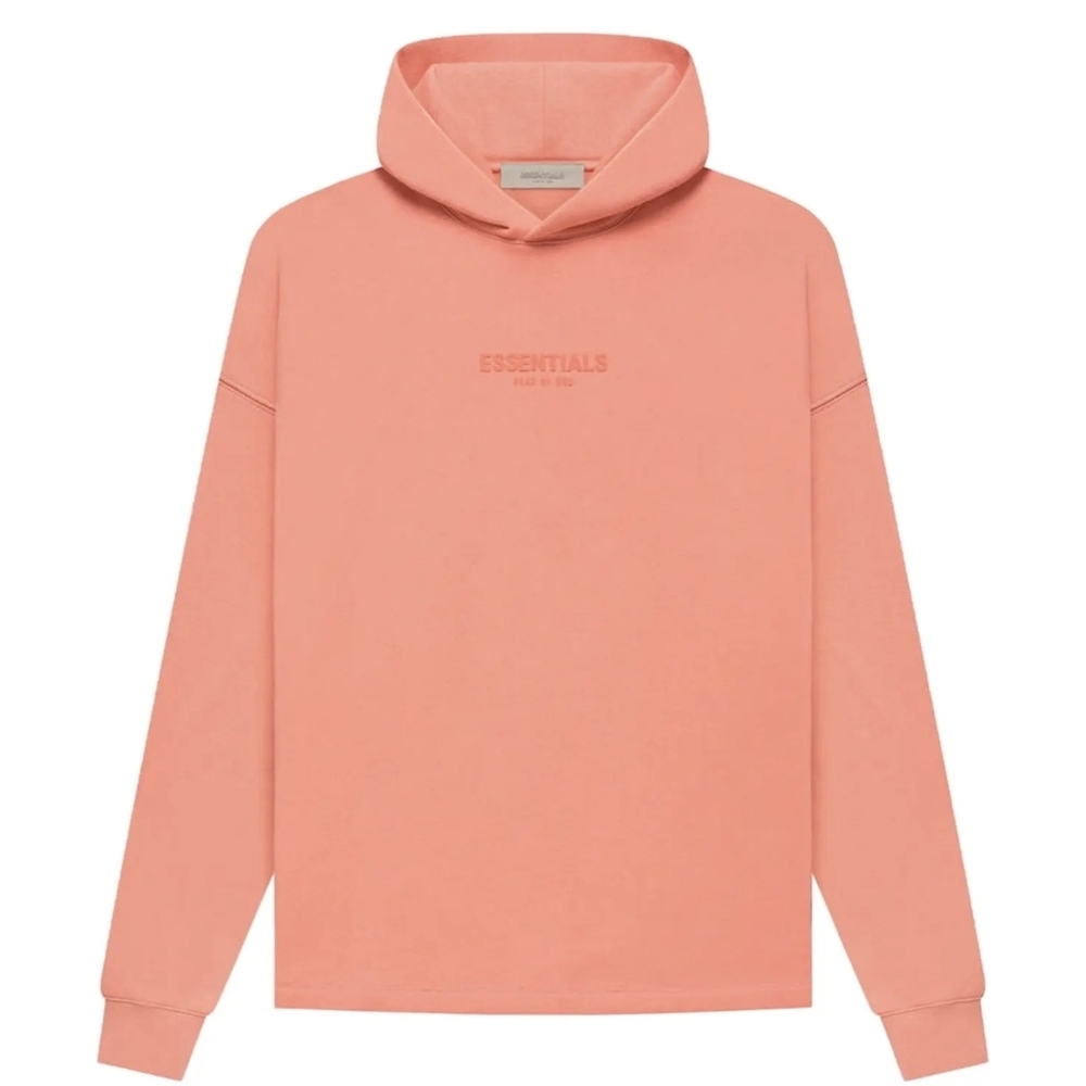 Fear of God Essentials FW22 Mens Relaxed Hoodie 'Coral' Sz Medium Authentic New
